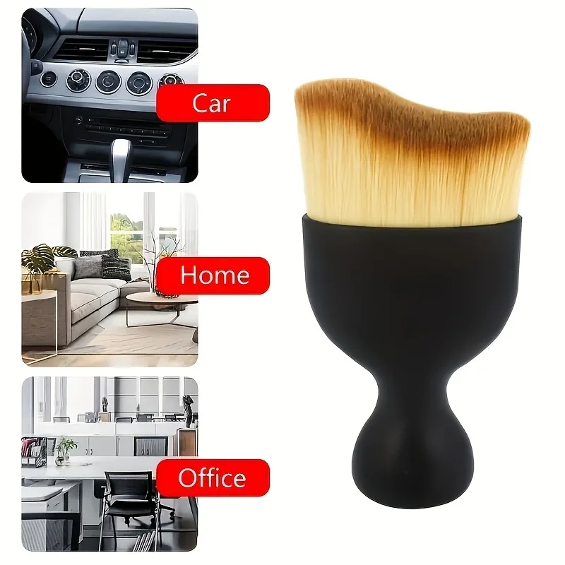Car Cleaning Brush - แปรงทำความสะอาดภายในรถยนต์ 1/4 ชิ้น แปรงทำความสะอาดช่องแอร์ ขนแปรงนุ่ม กำจัดฝุ่น