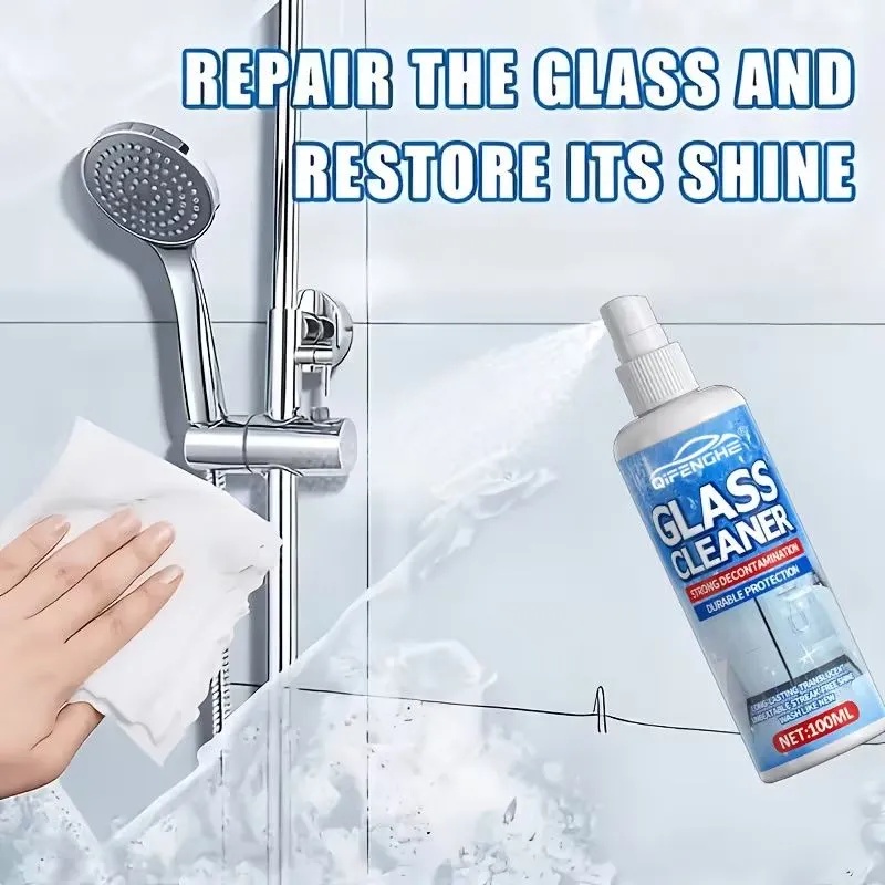 Glass Cleaner Streak - น้ำยาทำความสะอาดกระจกไร้รอยขีดข่วนจาก QIFENGHE ให้ความเงางามยาวนาน