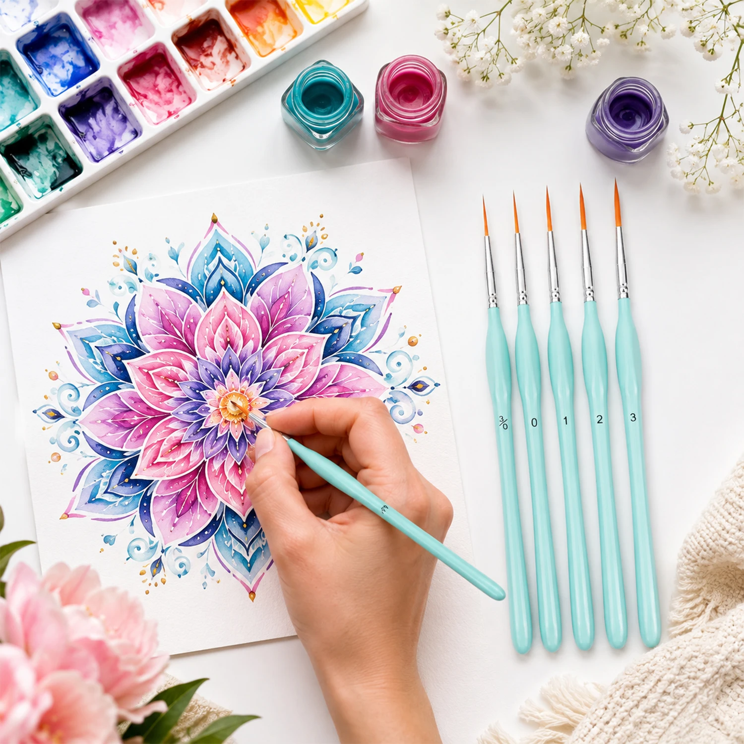ชุดแปรงทาสี 6 ชิ้น, แปรงปลายละ - Detailing Brush Set บทวิจารณ์และราคา
